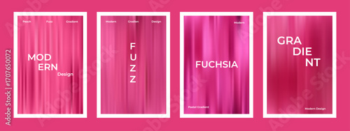 Set of fuchsia pink gradient abstract background. Nude blurred pattern poster. Modern visual project design for social media, idol poster, banner, flyer, brochure, covers and web banner