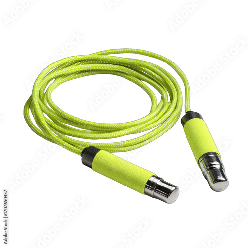 Bright lime green jump rope