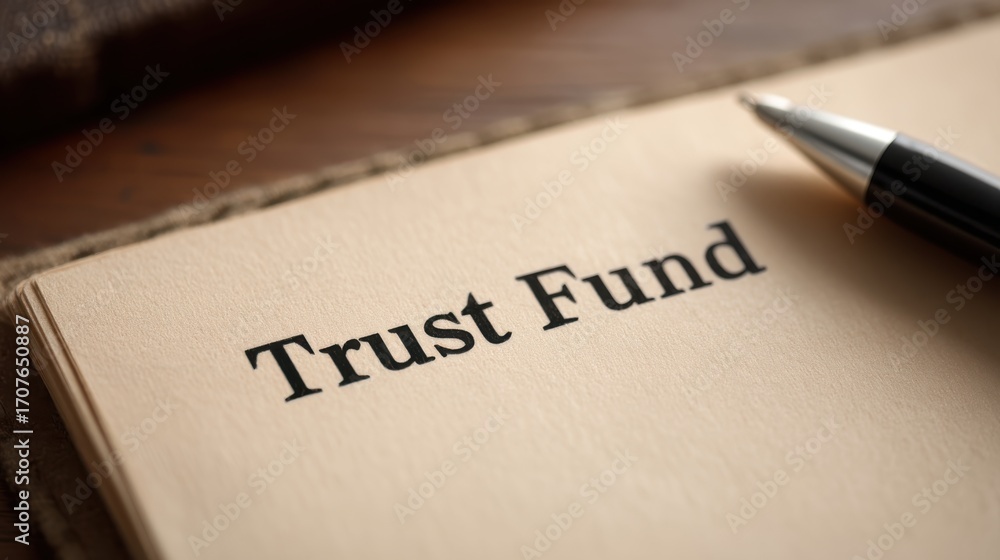 Obraz premium Trust fund document representing fiduciary duty and legal responsibility