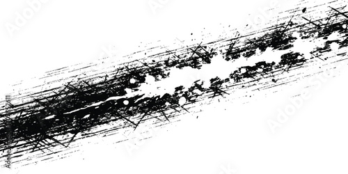 Abstract Expressionism Black and White Pattern Design Modern Art Style Illustration