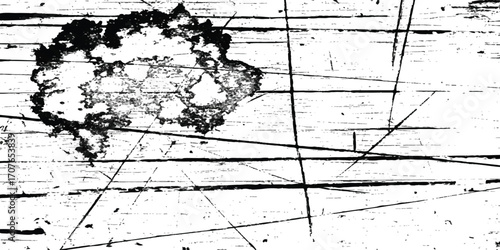 Abstract Grunge Wood Texture Monochrome Grainy Surface Black and White Design