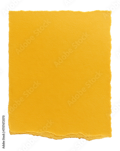 Torn piece of sunflower yellow cardstock