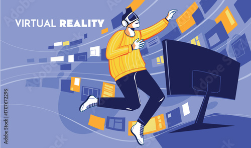 VR technology takes you beyond screens into limitless digital environments background