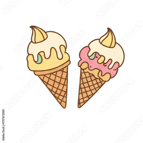 set of ice cream