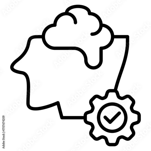 Rational line icon