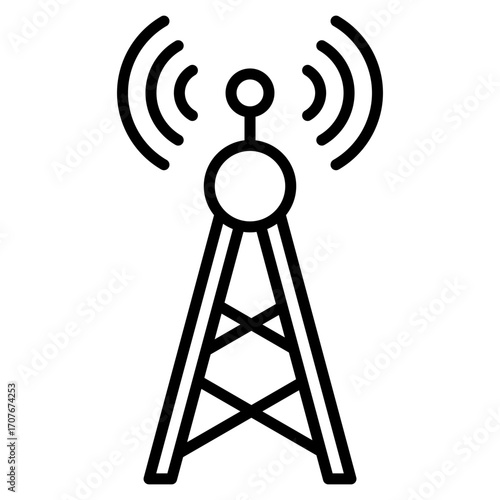 Radio Waves line icon