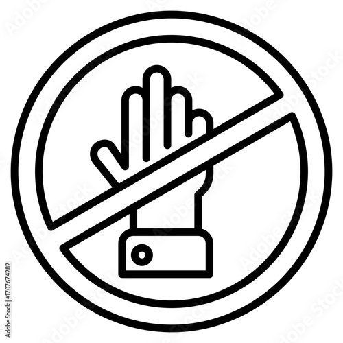 Exclusion line icon