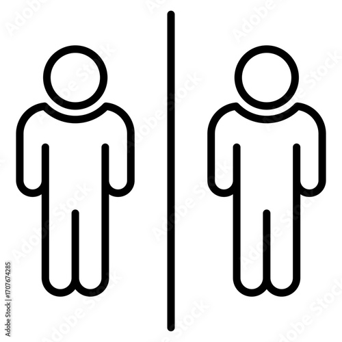 Segregation line icon