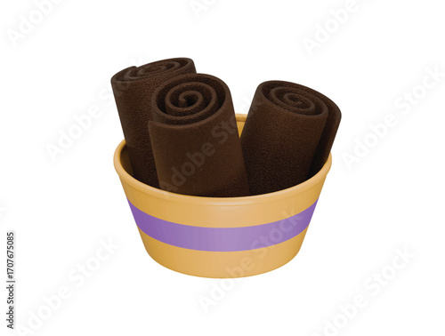 ice cream roll icon 3d illustration render