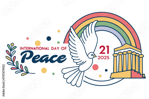 Peace Day Poster Design Concept with Symbolic Elements