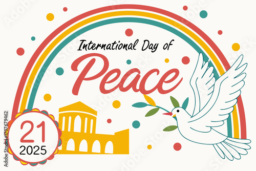 Peace Day Poster Design Concept with Symbolic Elements
