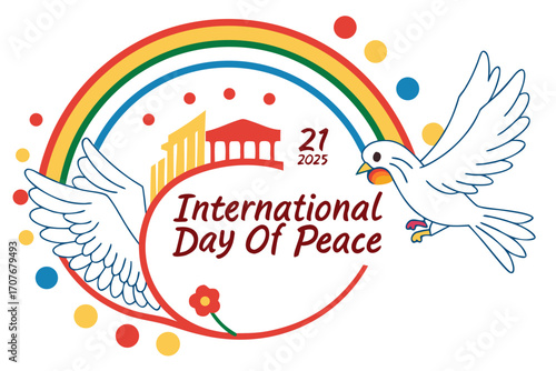 Peace Day Poster Design Concept with Symbolic Elements