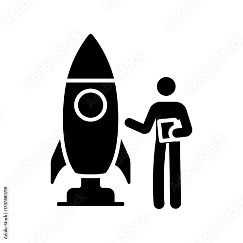 People launch a rocket