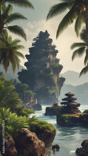 tropical paradise island