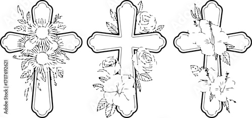 Christian Cross Silhouettes – Faith, Religion, and Spiritual Symbols"