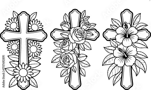 Christian Cross Silhouettes – Faith, Religion, and Spiritual Symbols"