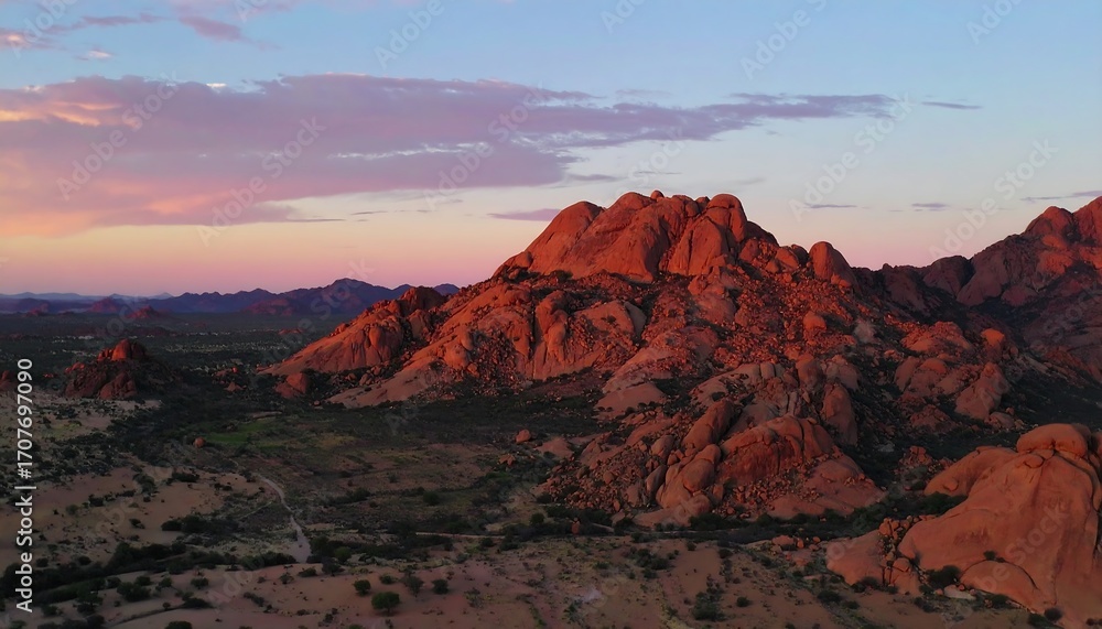 Fototapeta premium Dramatic mountain range at sunset