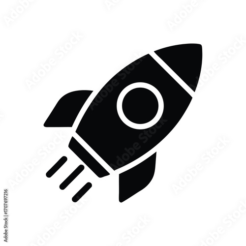 Upward bound, the monochrome rocket ascends powerfully, displaying its journey of progress and innovation
