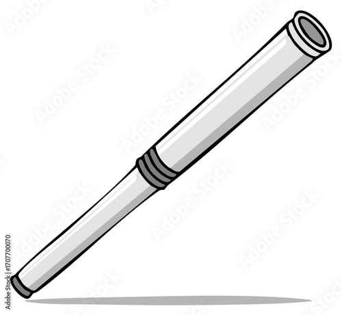 Simple White Cigarette Stick Cartoon Style Vector Illustration Icon Design