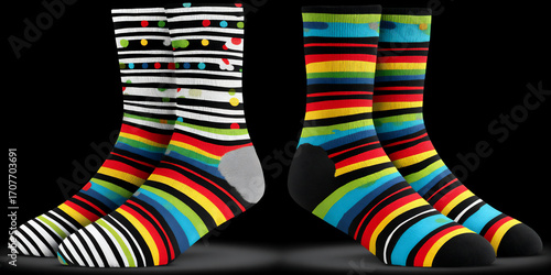 retro roller skates striped socks sticker.