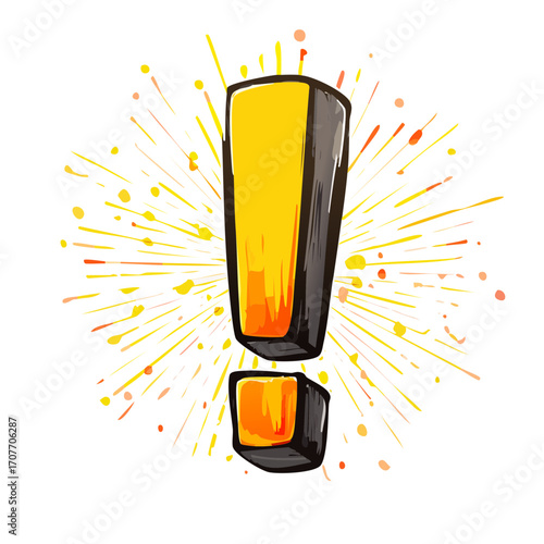 Starburst exclamation point sign