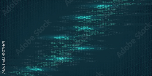 Abstract background green algorithm binary programming code. Concept digital data Technology. Vector Illustration.