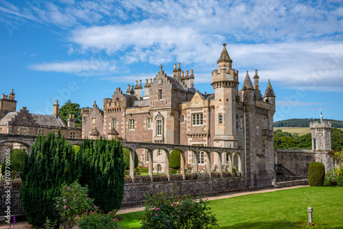 Abbotsford, the ornate home of the 19th century novelist Sir Walter Scott, Melrose, Scotland, United Kingdom