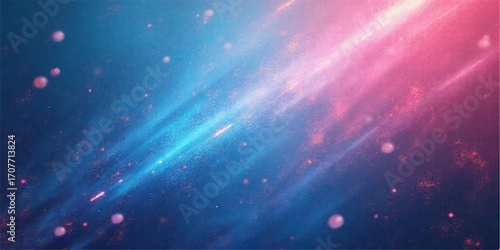 Abstract colorful light background with particles and cosmic space elements