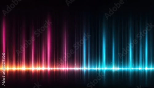 Abstract light streaks, vibrant colors