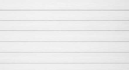 Clean white wooden background made of horizontal planks, minimalist wood texture for modern design, empty wall or fence surface for product placement or presentation