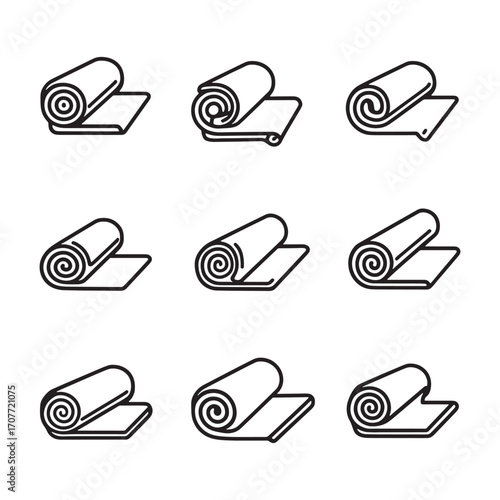 Yoga Mat Line Art Comfort Practice Daily