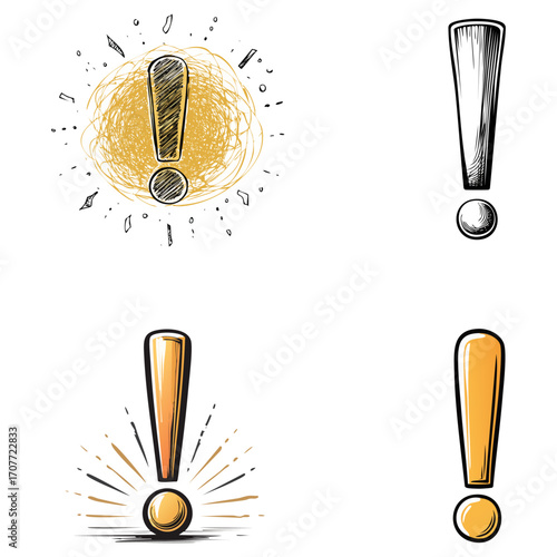 Hand-drawn Exclamation Mark Vector