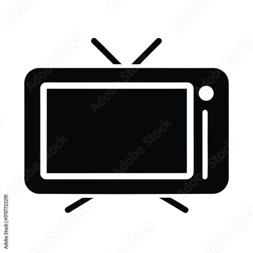smart tv icon simple vector