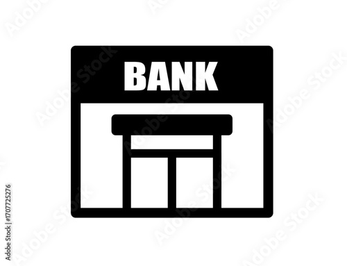money icon 04A: Bank Branch Icon, bank, branch, institution, finance, building, money, savings, deposit, loan, credit, 