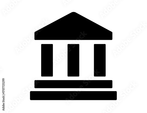 money icon 03A : Financial Institution Icon, finance, institution, bank, economy, business, financial, trade, credit, wealth, investment, money, 