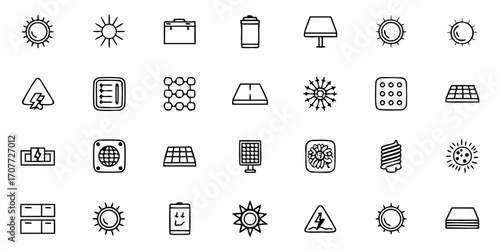 Discover dynamic solar energy icons, clean power solutions, and sustainable technology symbols for innovative green projects and eco-friendly branding, capturing renewable energy concepts visually.