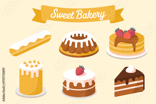 Delicious Sweet Bakery Treats Cakes, Pastries, and More