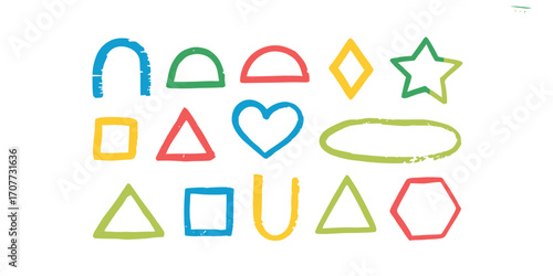 Colorful Hand Drawn Shapes