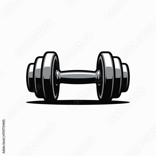 Chrome weights for heavy bodybuilding training with dumbbells and barbells