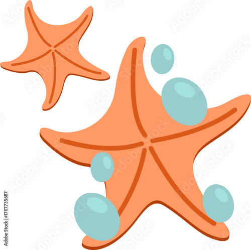 Starfish with Sea Bubbles