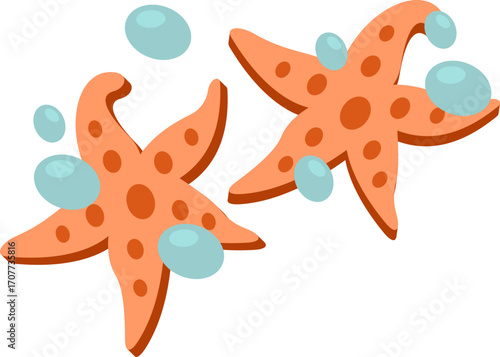 Starfish with Sea Bubbles