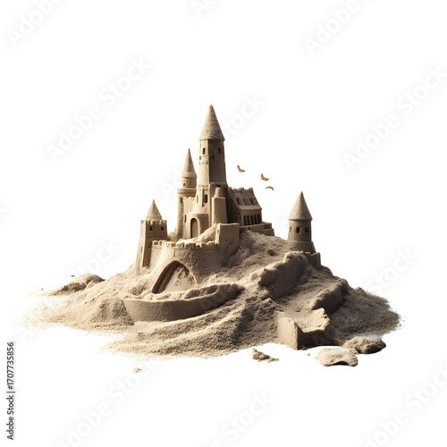 Intricate Sandcastle Design A Detailed Model of Playtime Fun