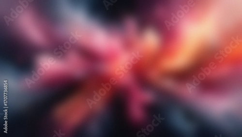Foto Abstract Burst of Pink Red and Orange Colors Soft Focus Explosion Background ima