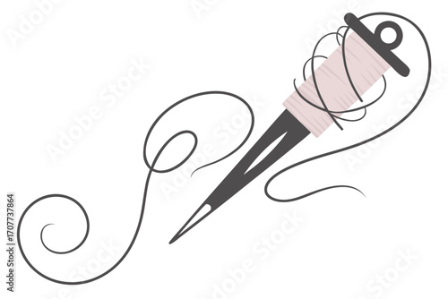 Sewing Needle with Thread and Spool.