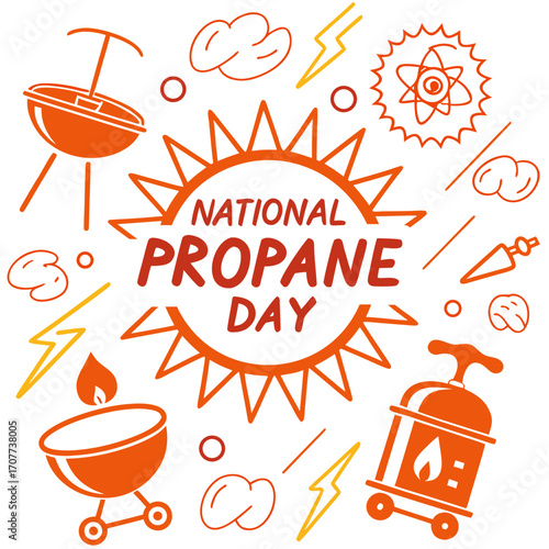NATIONAL PROPANE DAY vector illustration
