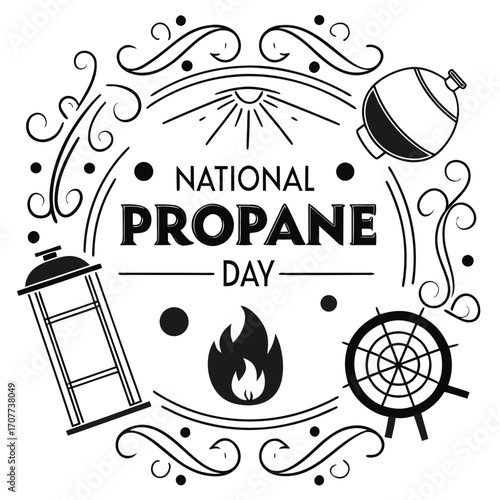 NATIONAL PROPANE DAY vector illustration