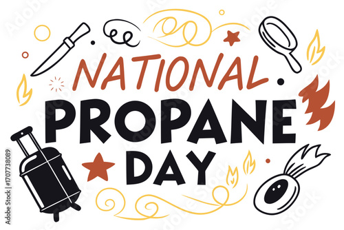 NATIONAL PROPANE DAY vector illustration