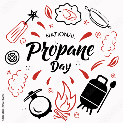 NATIONAL PROPANE DAY vector illustration
