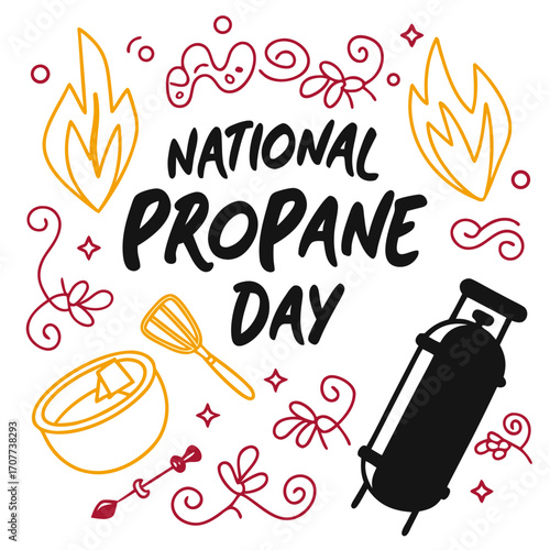 NATIONAL PROPANE DAY vector illustration