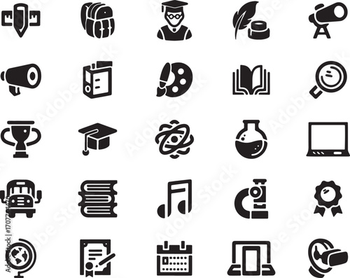 education icon vector, school icons graphic, book reading symbol, learning doodle icons, student education outline, academic study icon, teaching infographic doodle, online education icons, library sc